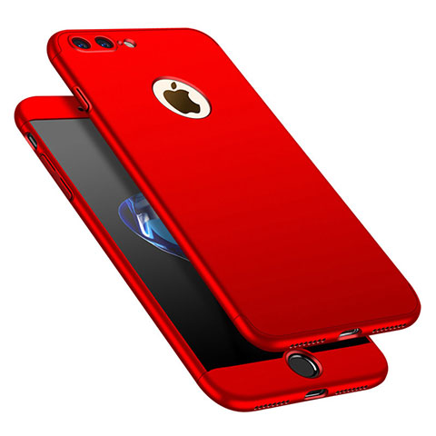 Custodia Plastica Rigida Cover Opaca Fronte e Retro 360 Gradi M01 per Apple iPhone 7 Plus Rosso