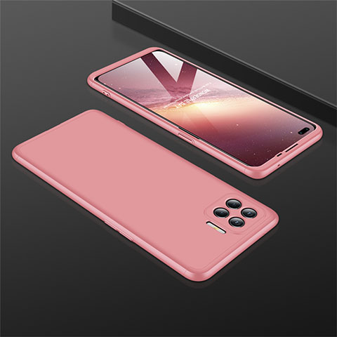 Custodia Plastica Rigida Cover Opaca Fronte e Retro 360 Gradi M01 per Oppo A93 Oro Rosa