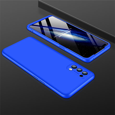 Custodia Plastica Rigida Cover Opaca Fronte e Retro 360 Gradi M01 per Oppo Reno4 4G Blu