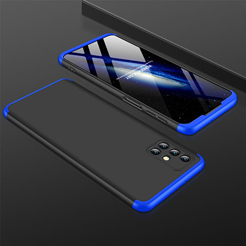 Custodia Plastica Rigida Cover Opaca Fronte e Retro 360 Gradi M01 per Samsung Galaxy M31s Blu e Nero