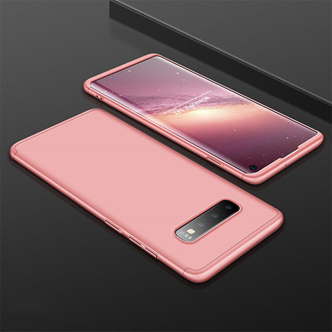 Custodia Plastica Rigida Cover Opaca Fronte e Retro 360 Gradi M01 per Samsung Galaxy S10 5G Oro Rosa