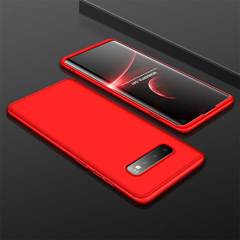 Custodia Plastica Rigida Cover Opaca Fronte e Retro 360 Gradi M01 per Samsung Galaxy S10 5G Rosso