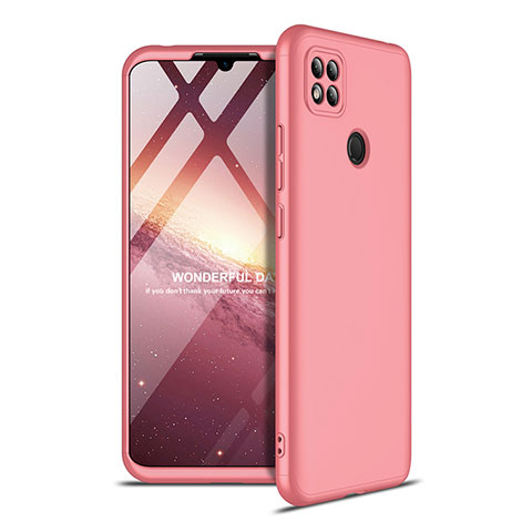 Custodia Plastica Rigida Cover Opaca Fronte e Retro 360 Gradi M01 per Xiaomi Redmi 9 India Oro Rosa