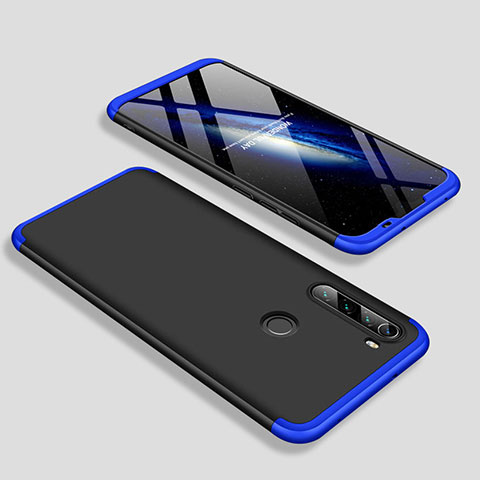 Custodia Plastica Rigida Cover Opaca Fronte e Retro 360 Gradi M01 per Xiaomi Redmi Note 8 Blu e Nero