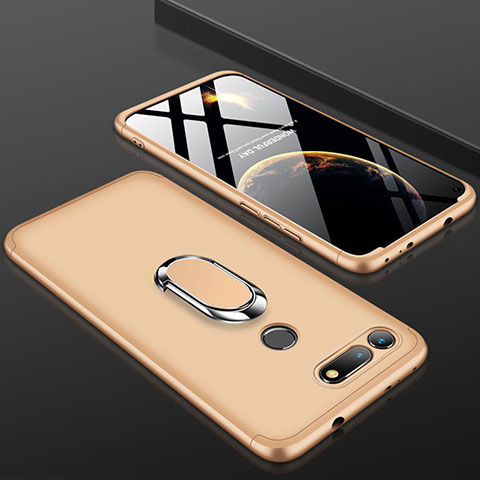 Custodia Plastica Rigida Cover Opaca Fronte e Retro 360 Gradi P01 per Huawei Honor V20 Oro