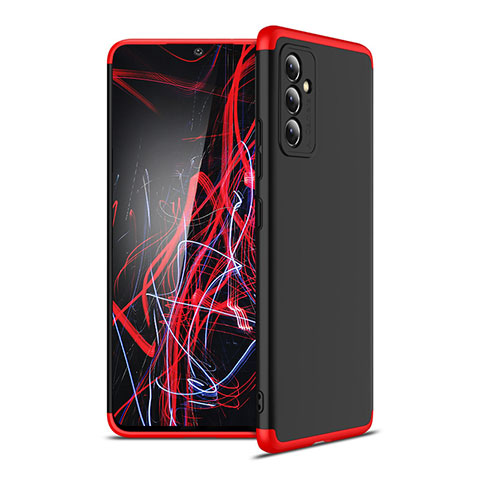 Custodia Plastica Rigida Cover Opaca Fronte e Retro 360 Gradi P01 per Samsung Galaxy A54 5G Rosso e Nero