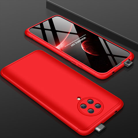 Custodia Plastica Rigida Cover Opaca Fronte e Retro 360 Gradi P01 per Xiaomi Redmi K30 Pro Zoom Rosso