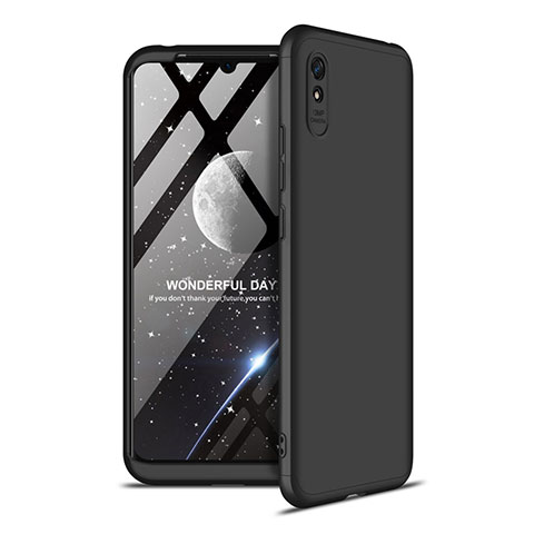 Custodia Plastica Rigida Cover Opaca Fronte e Retro 360 Gradi P02 per Xiaomi Redmi 9A Nero