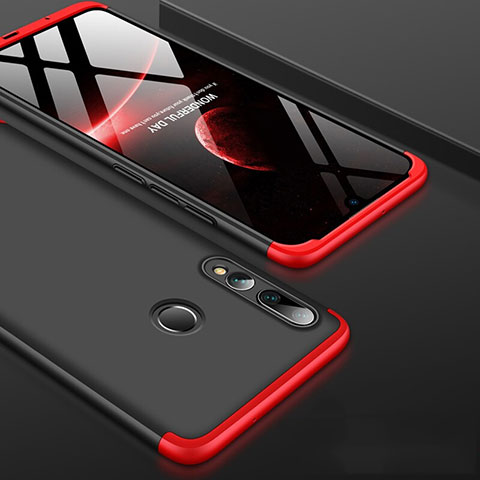 Custodia Plastica Rigida Cover Opaca Fronte e Retro 360 Gradi per Huawei Enjoy 9s Rosso e Nero