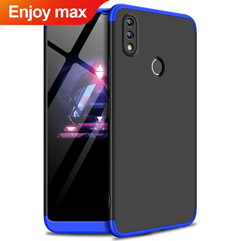 Custodia Plastica Rigida Cover Opaca Fronte e Retro 360 Gradi per Huawei Enjoy Max Blu e Nero