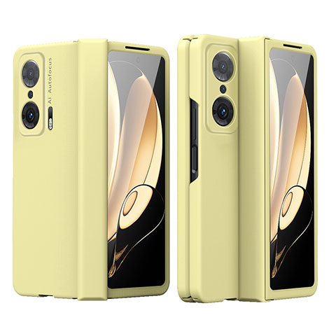 Custodia Plastica Rigida Cover Opaca Fronte e Retro 360 Gradi per Huawei Honor Magic V 5G Giallo