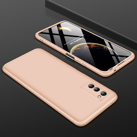 Custodia Plastica Rigida Cover Opaca Fronte e Retro 360 Gradi per Huawei Honor V30 5G Oro