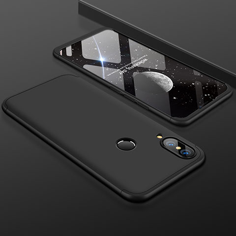 Custodia Plastica Rigida Cover Opaca Fronte e Retro 360 Gradi per Huawei P20 Lite Nero