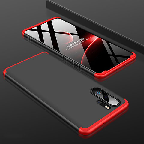 Custodia Plastica Rigida Cover Opaca Fronte e Retro 360 Gradi per Huawei P30 Pro New Edition Rosso e Nero