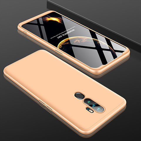 Custodia Plastica Rigida Cover Opaca Fronte e Retro 360 Gradi per Oppo A11 Oro