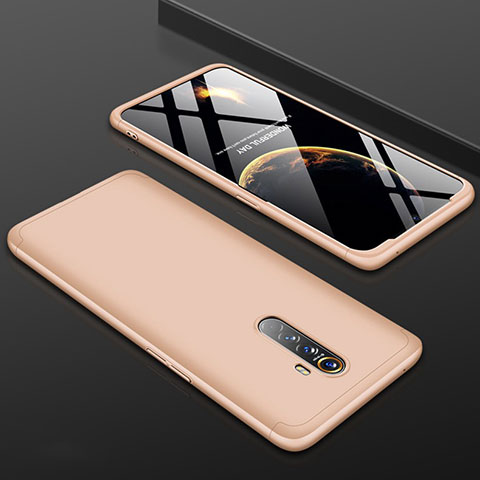 Custodia Plastica Rigida Cover Opaca Fronte e Retro 360 Gradi per Oppo Reno Ace Oro