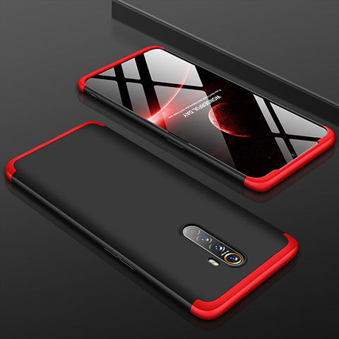 Custodia Plastica Rigida Cover Opaca Fronte e Retro 360 Gradi per Oppo Reno Ace Rosso e Nero