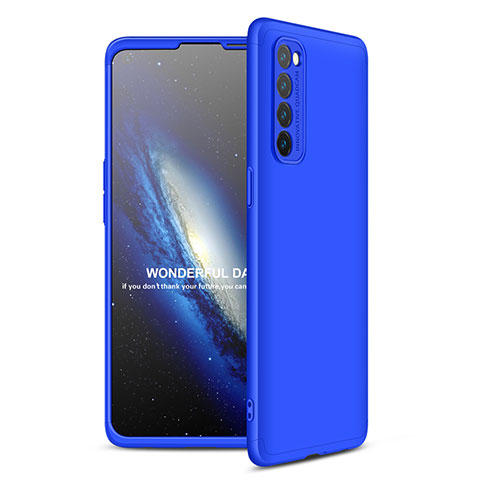 Custodia Plastica Rigida Cover Opaca Fronte e Retro 360 Gradi per Oppo Reno4 Pro 4G Blu