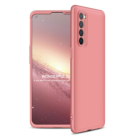 Custodia Plastica Rigida Cover Opaca Fronte e Retro 360 Gradi per Oppo Reno4 Pro 4G Oro Rosa