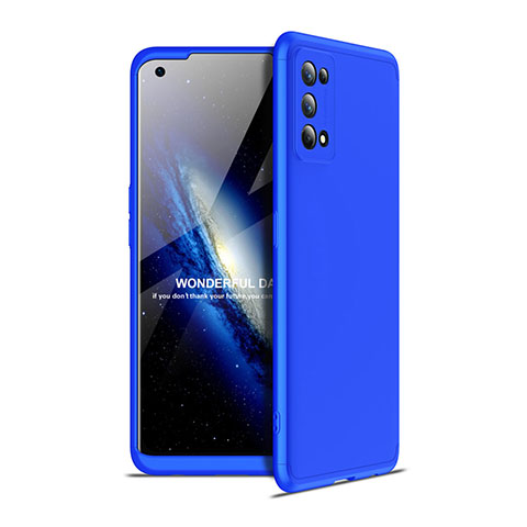 Custodia Plastica Rigida Cover Opaca Fronte e Retro 360 Gradi per Realme 7 Pro Blu