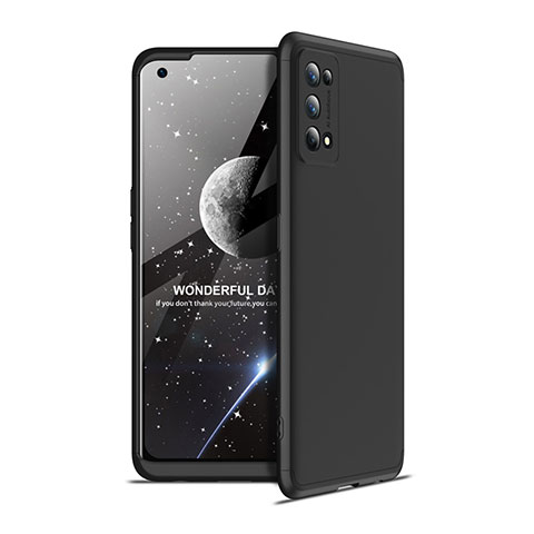 Custodia Plastica Rigida Cover Opaca Fronte e Retro 360 Gradi per Realme 7 Pro Nero