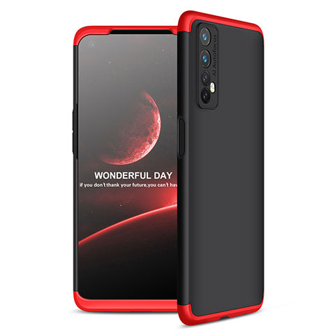 Custodia Plastica Rigida Cover Opaca Fronte e Retro 360 Gradi per Realme Narzo 30 4G Rosso e Nero