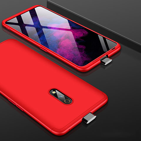 Custodia Plastica Rigida Cover Opaca Fronte e Retro 360 Gradi per Realme X Rosso