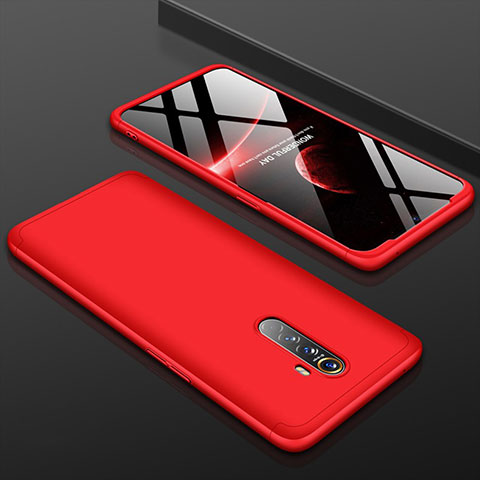 Custodia Plastica Rigida Cover Opaca Fronte e Retro 360 Gradi per Realme X2 Pro Rosso