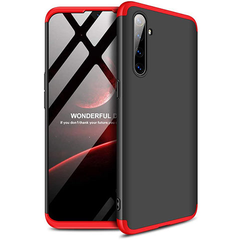 Custodia Plastica Rigida Cover Opaca Fronte e Retro 360 Gradi per Realme X2 Rosso e Nero