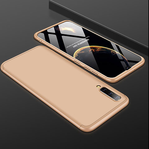 Custodia Plastica Rigida Cover Opaca Fronte e Retro 360 Gradi per Samsung Galaxy A50 Oro