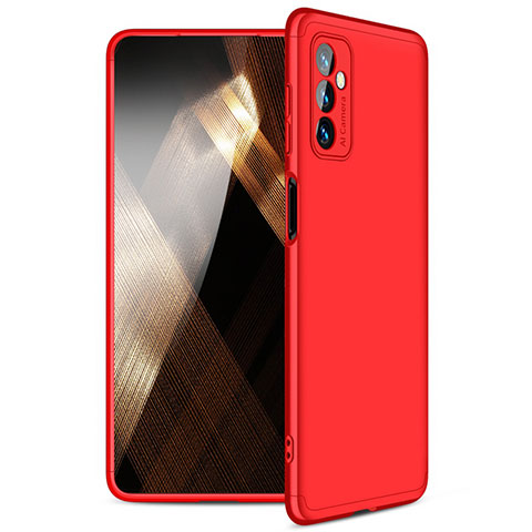 Custodia Plastica Rigida Cover Opaca Fronte e Retro 360 Gradi per Samsung Galaxy M52 5G Rosso