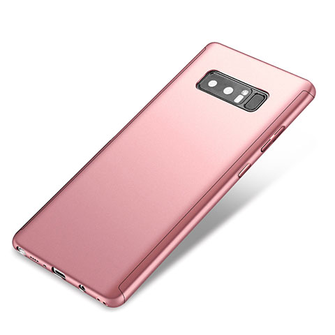 Custodia Plastica Rigida Cover Opaca Fronte e Retro 360 Gradi per Samsung Galaxy Note 8 Duos N950F Oro Rosa