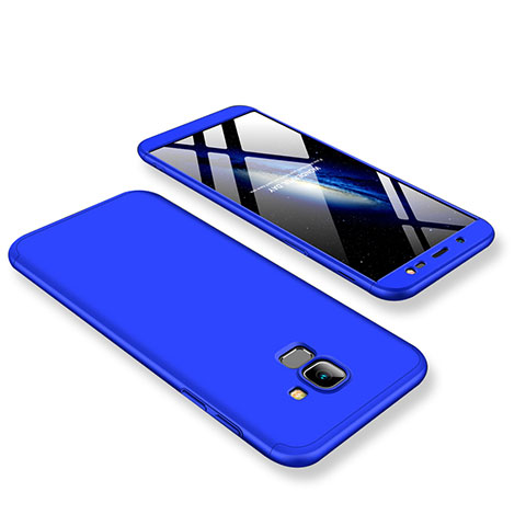 Custodia Plastica Rigida Cover Opaca Fronte e Retro 360 Gradi per Samsung Galaxy On6 (2018) J600F J600G Blu