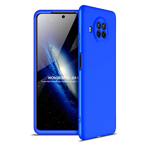 Custodia Plastica Rigida Cover Opaca Fronte e Retro 360 Gradi per Xiaomi Mi 10i 5G Blu