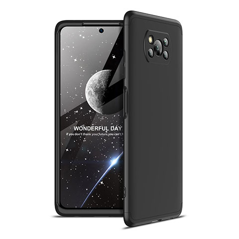 Custodia Plastica Rigida Cover Opaca Fronte e Retro 360 Gradi per Xiaomi Poco X3 Pro Nero