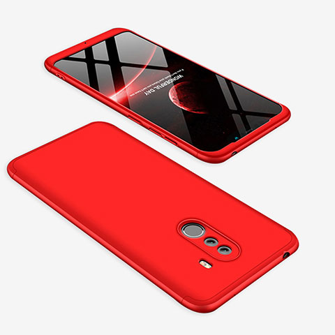 Custodia Plastica Rigida Cover Opaca Fronte e Retro 360 Gradi per Xiaomi Pocophone F1 Rosso