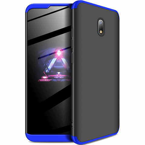 Custodia Plastica Rigida Cover Opaca Fronte e Retro 360 Gradi per Xiaomi Redmi 8A Blu e Nero