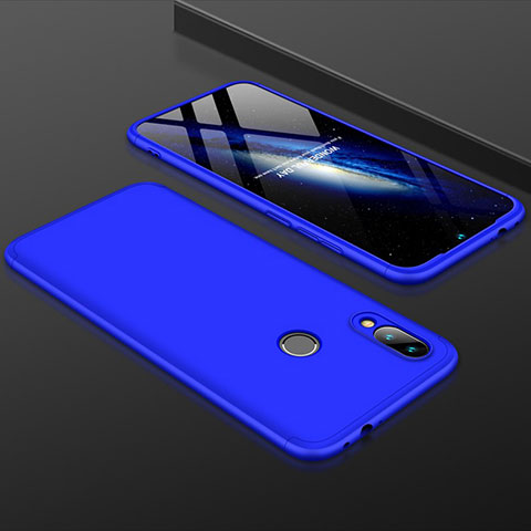 Custodia Plastica Rigida Cover Opaca Fronte e Retro 360 Gradi per Xiaomi Redmi Note 7 Blu