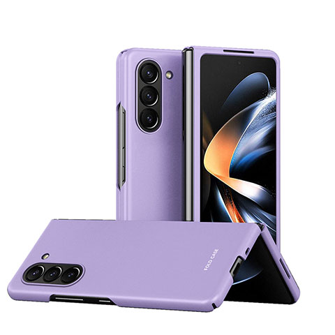 Custodia Plastica Rigida Cover Opaca Fronte e Retro 360 Gradi Q03H per Samsung Galaxy Z Fold5 5G Viola