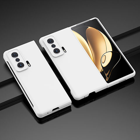 Custodia Plastica Rigida Cover Opaca Fronte e Retro 360 Gradi QH1 per Huawei Honor Magic V 5G Argento