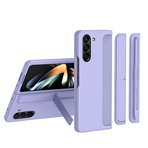 Custodia Plastica Rigida Cover Opaca Fronte e Retro 360 Gradi QH1 per Samsung Galaxy Z Fold5 5G Lavanda