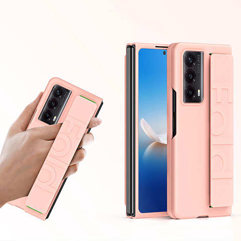 Custodia Plastica Rigida Cover Opaca Fronte e Retro 360 Gradi SD1 per Huawei Honor Magic Vs2 5G Oro Rosa