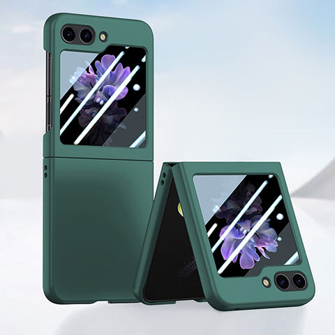 Custodia Plastica Rigida Cover Opaca Fronte e Retro 360 Gradi SD1 per Samsung Galaxy Z Flip5 5G Verde