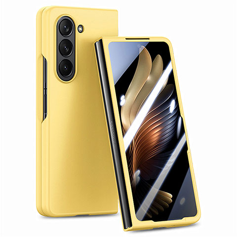 Custodia Plastica Rigida Cover Opaca Fronte e Retro 360 Gradi SD1 per Samsung Galaxy Z Fold5 5G Giallo