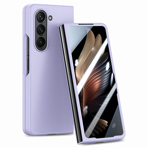 Custodia Plastica Rigida Cover Opaca Fronte e Retro 360 Gradi SD1 per Samsung Galaxy Z Fold5 5G Viola