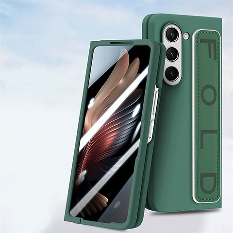 Custodia Plastica Rigida Cover Opaca Fronte e Retro 360 Gradi SD3 per Samsung Galaxy Z Fold5 5G Verde