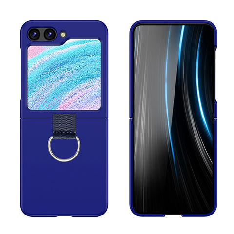 Custodia Plastica Rigida Cover Opaca Fronte e Retro 360 Gradi Z03L per Samsung Galaxy Z Flip5 5G Blu