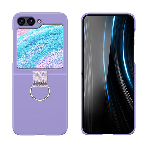 Custodia Plastica Rigida Cover Opaca Fronte e Retro 360 Gradi Z03L per Samsung Galaxy Z Flip5 5G Lavanda