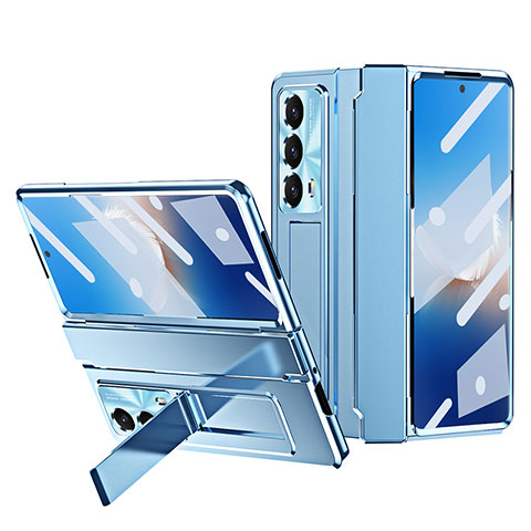 Custodia Plastica Rigida Cover Opaca Fronte e Retro 360 Gradi ZL1 per Huawei Honor Magic Vs2 5G Blu