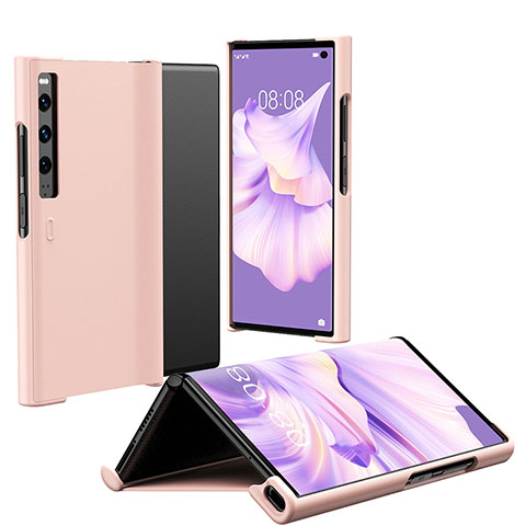 Custodia Plastica Rigida Cover Opaca Fronte e Retro 360 Gradi ZL1 per Huawei Mate Xs 2 Oro Rosa